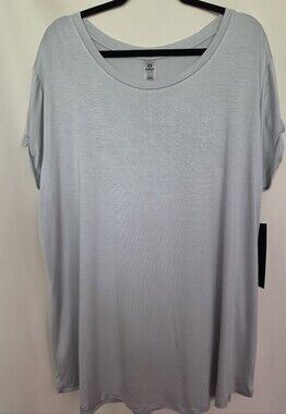 New Mono B Sage Flowy Tunic Top/Dressy Tee - 2X-3X